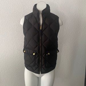 J. CREW Black Quilted Puffy Vest